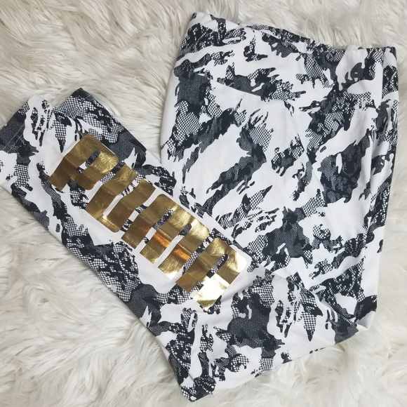 Puma Pants - Puma leggings with gold logo.